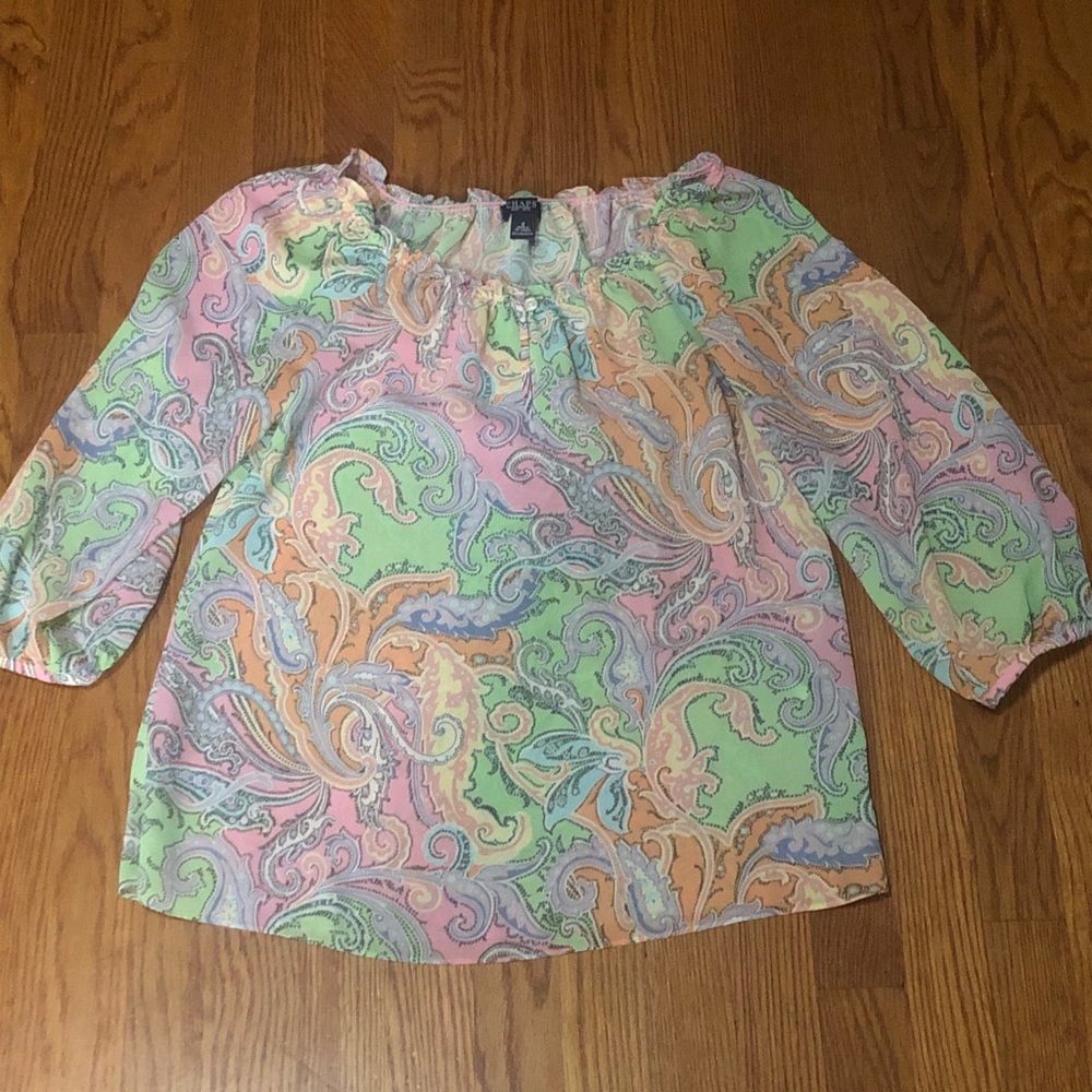 Chaps Multicolor Tunic Top